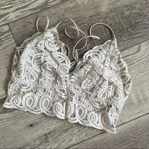 VS Pink Unlined Lace Bralette